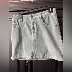 Roxy Corduroy Skirt in Light Gray